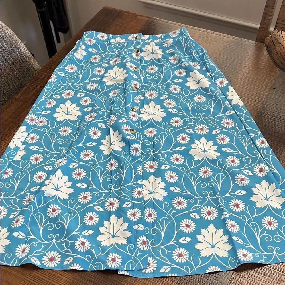 Floral Blue Skirt